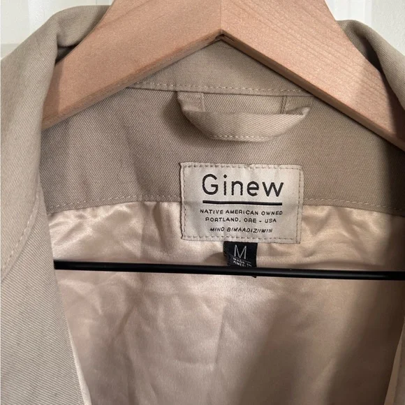 Ginew Native Americana Tan Jacket with Embroidered Detail - Picture 3 of 4
